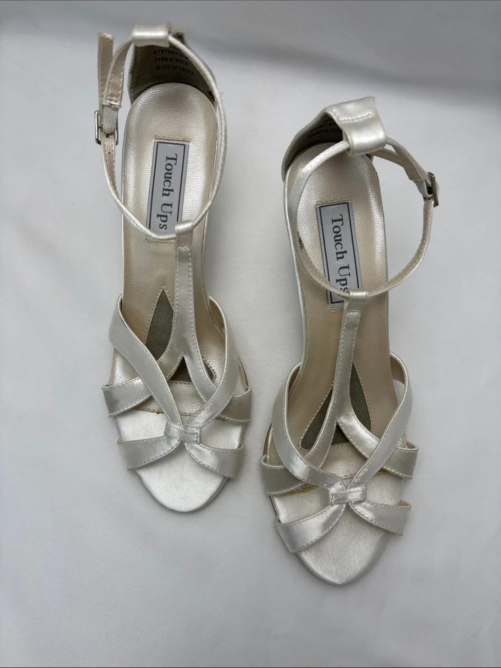 Touch Ups Ivory Satin Wedge Sandals